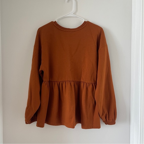 Zara Orange Peplum Sweater Size Small - Picture 3 of 5